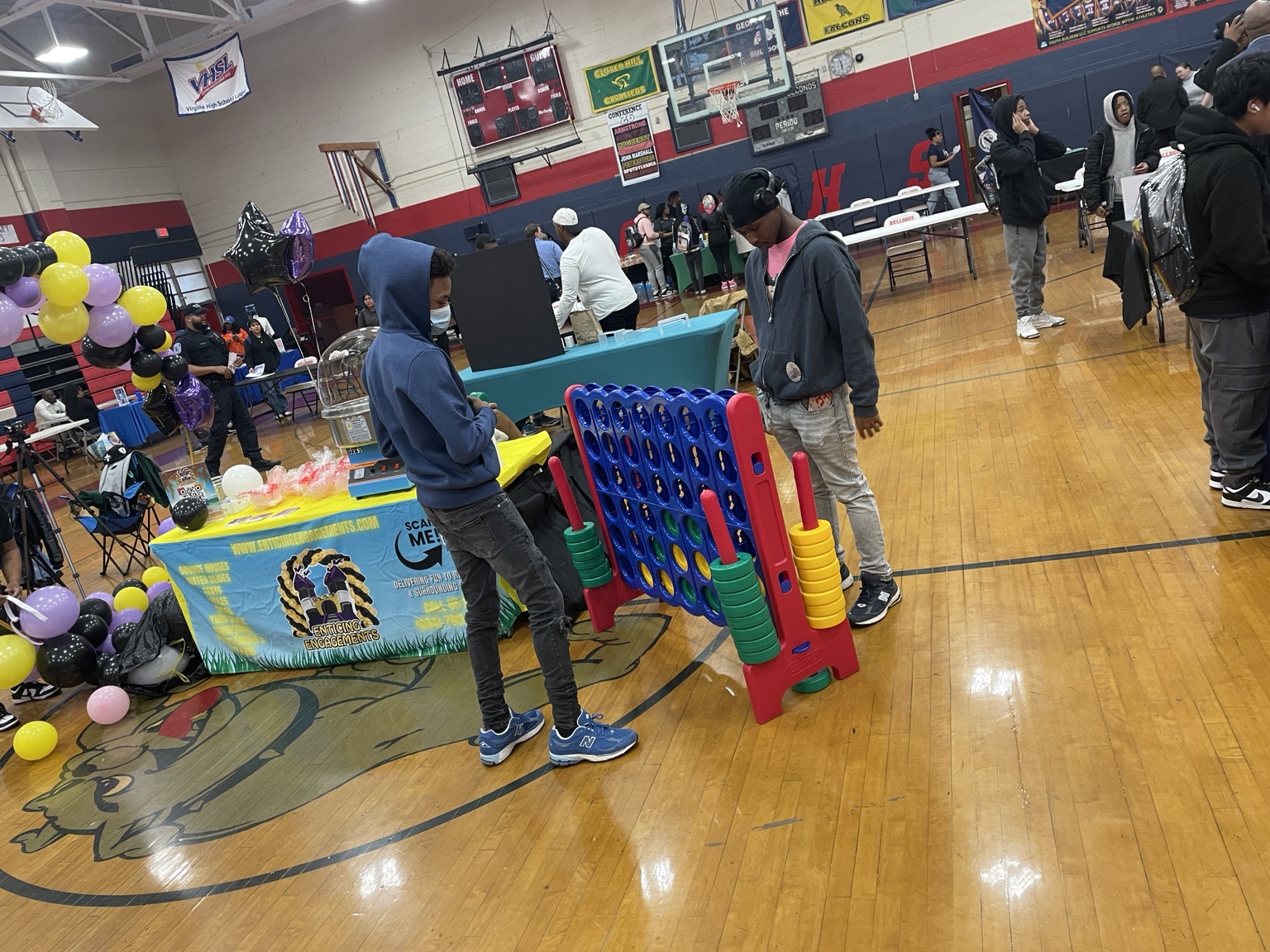 Interactive games at a Richmond-area school event