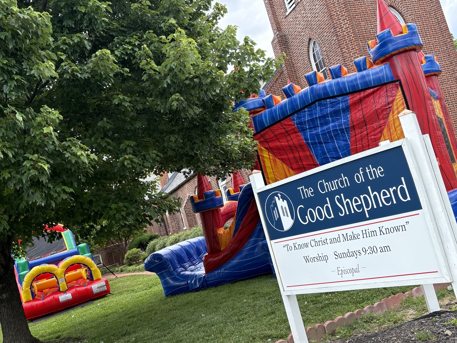 Inflatable attraction lineup for a Richmond-area community event